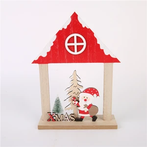 Christmas Wood Crafts Ornaments Wooden Decorative Ornaments Table Set Decorations