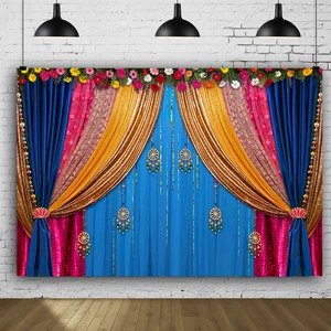 Hindu Indian Wedding Marriage Bridal Banner Decorations, Photo Booths Studio Props, Birthday Cake Table Supplies Room Decor