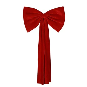Christmas Tree Ornament Pink Velvet Ribbon Bow Outdoor Wedding Decoration Window Display Housewarming Decoration