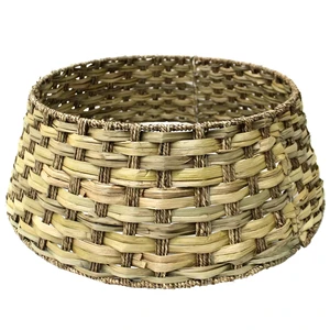 G&L Natural Straw Eco-Friendly Christmas Tree Skirt Collar Artificial Tree Stand Accessories Festive Decor Customized Size