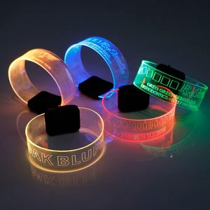 Party Supply Sound Concert Activated LED Wrist Band Flashing Bracelet Adjustable LED Wristband