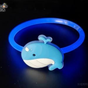 Festival Party Decoration Tri-color 8 Inch Glow Light Stick Bracelet for Holiday