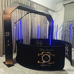 2025 New Technology Overhead 360 Degree Photo Booth Self-Service Print for Wedding Parties Smartphones SLR iPad