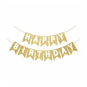 Chamkila Happy Birthday Banner Glittery Metallic Party Decoration for Kids Boys & Girls for Best Wholesale Price