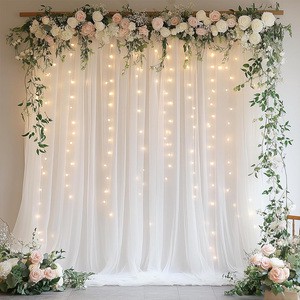 Factory Price Curtain Wedding Stage Flower Wall Wedding Background Decoration Wedding Backdrop Decoration