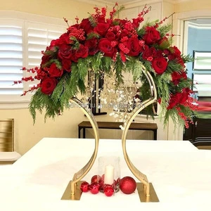 Wholesale Luxury Metal Wedding Flower Centerpiece Tabletop Stand for Wedding Decoration HUAMU Brand HM-926 Model
