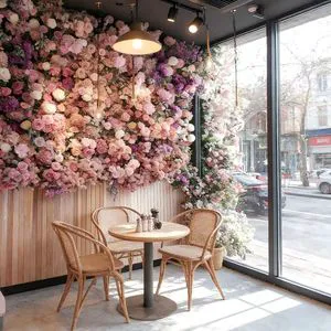 Custom Artificial Flower Wall Backdrop for Wedding Events & Photo Booths-Floral Decor Panel