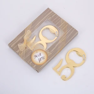 Wedding Anniversary 50 Years Party Favors Souvenir Birthday Present Creative Gift Bottle Opener for Guest Giveaway