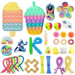 Rainbow LED Light Fidget Spinner Glow in the Dark Novelty & Gag Toy for Stress Relief for Children's Party & Classroom Prizes