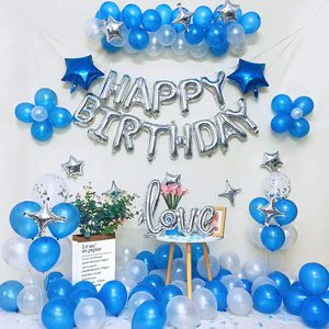 Happy Birthday Balloons Banners Decorations Kit 78pcs for Baby Kids Adults Boys Girls Party Birthday Event Supplies
