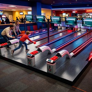 Professional Mini Bowling Machine Indoor Playground Kids Bowling Alley 2 Lanes