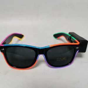 Attractive EL Glasses Carnival Party Glasses Christmas Led Fluorescent Sunglasses for Easter Disco Glow Party Supplies