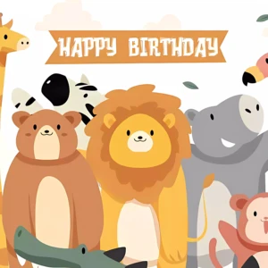Printable Hanging Birthday Party Banners Decorative Supplies for Birthday Parties
