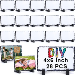 Sublimation Slate Blanks 4 X 6 Bulk Photo Slate Rock Stone Sublimation Plaque For Wedding DIY Craft Desktop Decor Souvenir