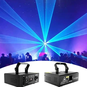 SHEHDS 1W Laser Light RGB Full Color 3D Animation Projector DMX512 DJ Light For Night Club Event Stage