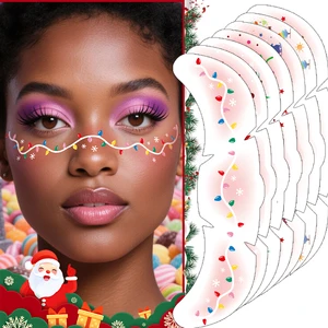 Celebrating Christmas Halloween Fashionable Paper Temporary Tattoo Stickers for Face Cheek Facial Decoration