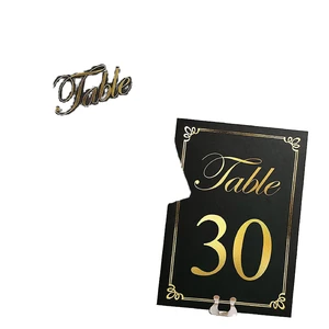 Table Numbers 1-30 Wedding Table Seating Cards Gold Foil Table Numbers for Wedding Reception Birthday Party Black and Gold