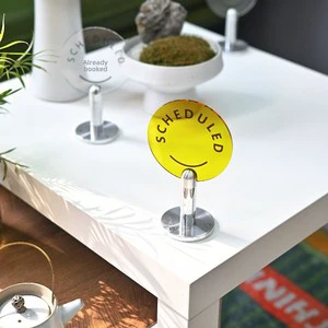 Custom Creative Acrylic Seat Card Desktop Vertical Display Hotel Front Desk Reception Sign Catering Table Number Has Been