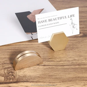 Wedding Place Seat Brass Simple Modern Card Holders Table Sign Holder Display Stand Eco-Friendly Card Rack
