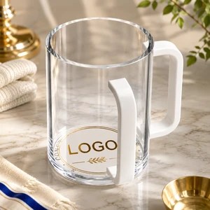 Transparent Acrylic Double Handle Hand Washing Cup, Jewish Hand Washing Cup, Religious Desktop Decoration Ornament Customization