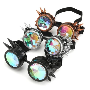 Steampunk Sunglasses Men Women Kaleidoscope Glasses Rave Festival Holographic Glasses Retro Party Cosplay Eyewear