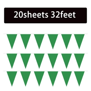 32 Feet Baisida Polyester Plastic Waterproof Foldable Hanging Flag Pennant Bunting Garland Digital Inkjet Printing Wedding