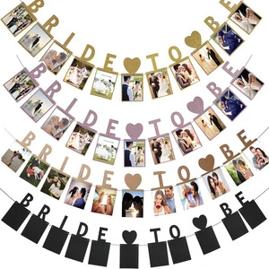 Bride to Be Photo Banner Gold Foiled For Wedding Sign Bridal Shower Party Supplies