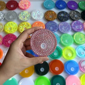 74 Color Colorful Shimmer Glitter 16oz 20oz Tumbler Replacement Cover Durable Rhinestone Bling Acrylic Lids Waterproof Spill