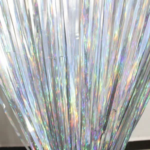 1*2m FOIL Rain Curtain Photo Wall Backdrop Decor Tassel Upholstery Curtain for Party Items