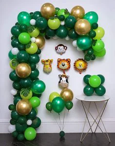 Jungle Safari Theme Party Supplies 144 PCS Balloon Garland Kit Favors for Kids Boys Birthday Baby Shower Decoration