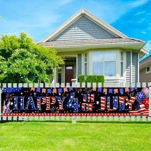 Independence Day Rectangular Backdrop Banner Hanging Cloth for Venue and Party Decoration