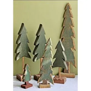 Natural Wood and MDF Christmas Tree Decoration Elegant Stand and Accessory for Festive Christmas Tables
