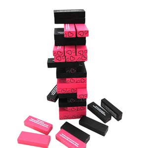 Custom Wooden Tumbling Tower Stacking Blocks Game For Couples Truth Or Dare Date Night Party Game Valentine's Day Gift OEM ODM