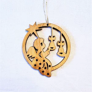 Holy Land Bethlehem Olive Wood Christmas Ornaments 7cm OWO Model for Home Decor Christmas Occasions
