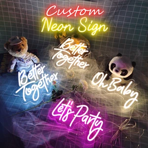 Wholesale Led Logo Light Happy Birthday Neon Sign Custom Made Wedding Dropshipping Neon Sign For Bedroom Party Home Decor