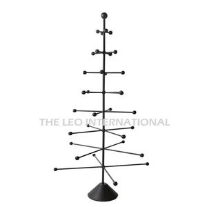 Large Size Steel Metal Elegant Tree Black Color Christmas Display Stand for Christmas Ornament and Decoration 41X 84 Inch Height