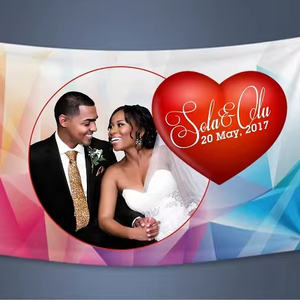 Custom Durable Self-Adhesive PVC Vinyl Wedding Banners Outdoor Advertising Print Posters for Parties Eco-Friendly Water