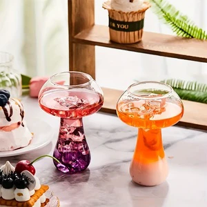 260ml Creative Champagne Glass Wine Personality Bar Clear Mushroom Cocktail Glasses