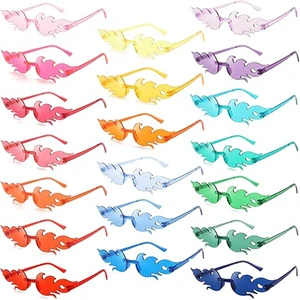 Fire Flame Glasses Rimless Flame Fire Sunglasses Fire Rimless Tinted Party Sunglasses for Party Sunglasses Color Glasses
