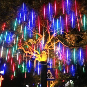 ICICLE LED LIGHTS 30cm/50cm/80cm METEOR SHOWER RAIN DROPS Dripping Shooting Stars For CHRISTMAS DECOR Christmas Icicle Lights