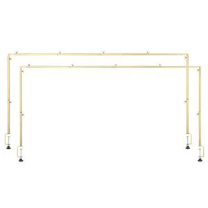 2pcs Golden Over the Table Rod Stand with Clamp Arch Frame Without Rattan 28