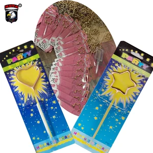 价格优惠厂家直销快乐梦幻圣诞爱情星形造型冷喷泉烟花蜡烛