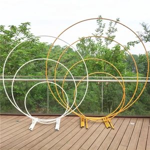 Flower Ring Holder Balloon Arch Metal Circle Backdrop Stand Outdoor Wedding Birthday Party Round Background Stand
