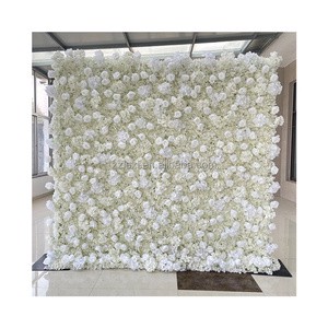 Wholesale Wedding White Flower Wall Backdrop Artificial Flowers for Event Decoration Party Supplies