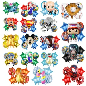 Birthday Decorations Party Supplies Pattern Balloons Cartoon Theme Party Supplies Party Decoration Foil Balloon Set