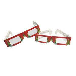 Rainbow 3D Paper Diffraction Glasses Promotional Item Party Christmas Light Paper Diffraction Glasses