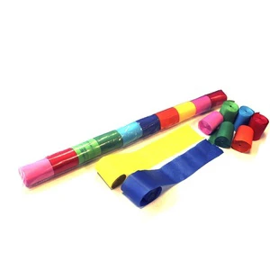 Party Decoration Crepe Paper Streamers Handle Throw Confetti for Kid Toy
