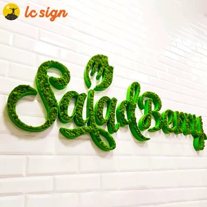 Custom Moss Wall Art, Real Moss Custom Logo Sign, Custom Moss LED Light Logo, Office Moss Decor, Company Logo