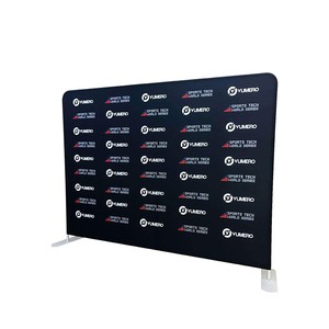 8 ft Tension Fabric Portable Pop up Backdrop Trade Show Display Stand Exhibition Wall Banner for Wedding Party Events