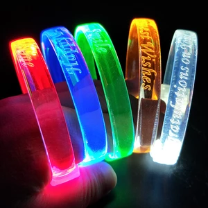 LED Music Bracelet For Party Girls Personalized Name Print In Colored Accessory Favors